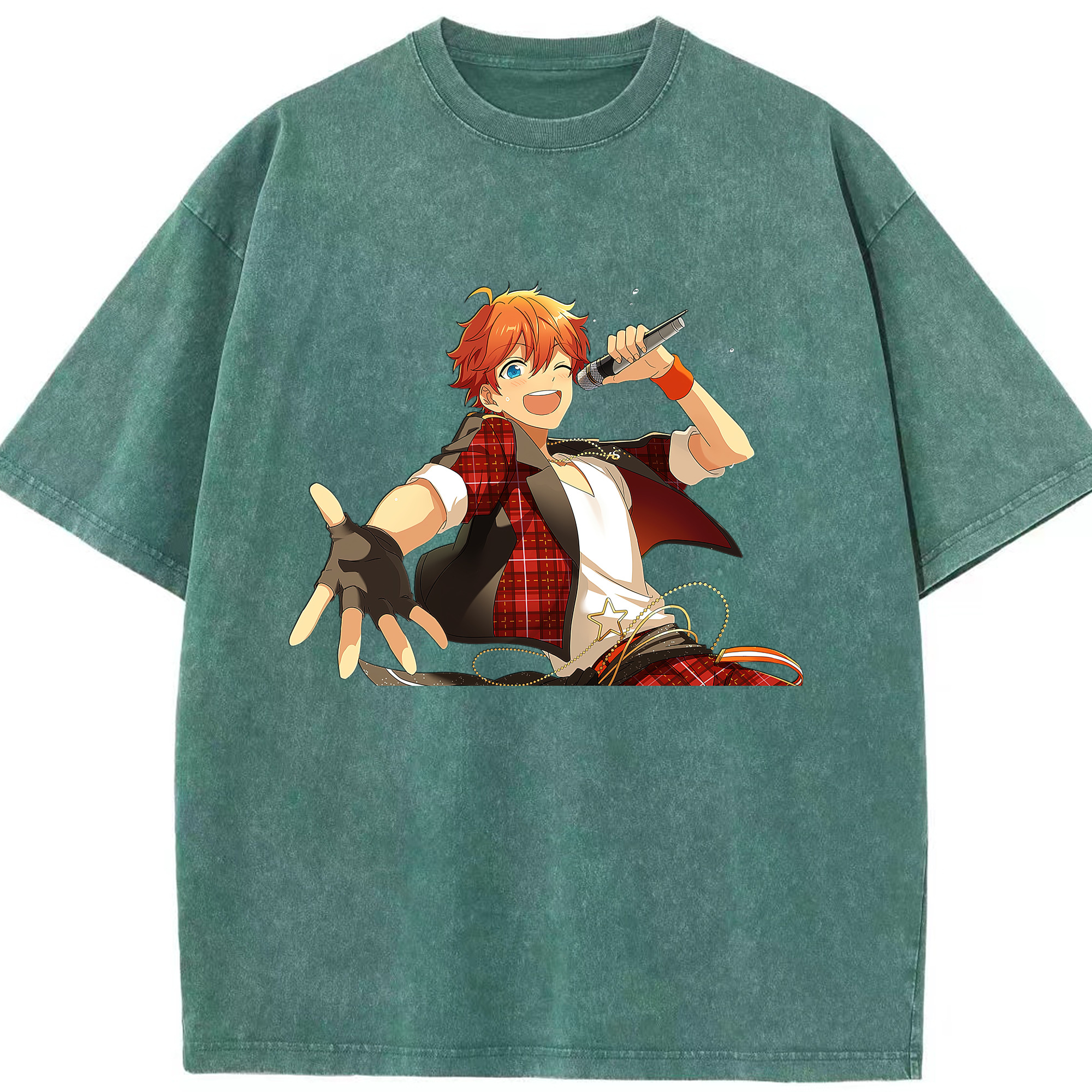 （画像用） あんさんぶるスターズ! Ensemble Stars 綿100% ヴィンテージ風 半袖Tシャツ（フロントプリント）